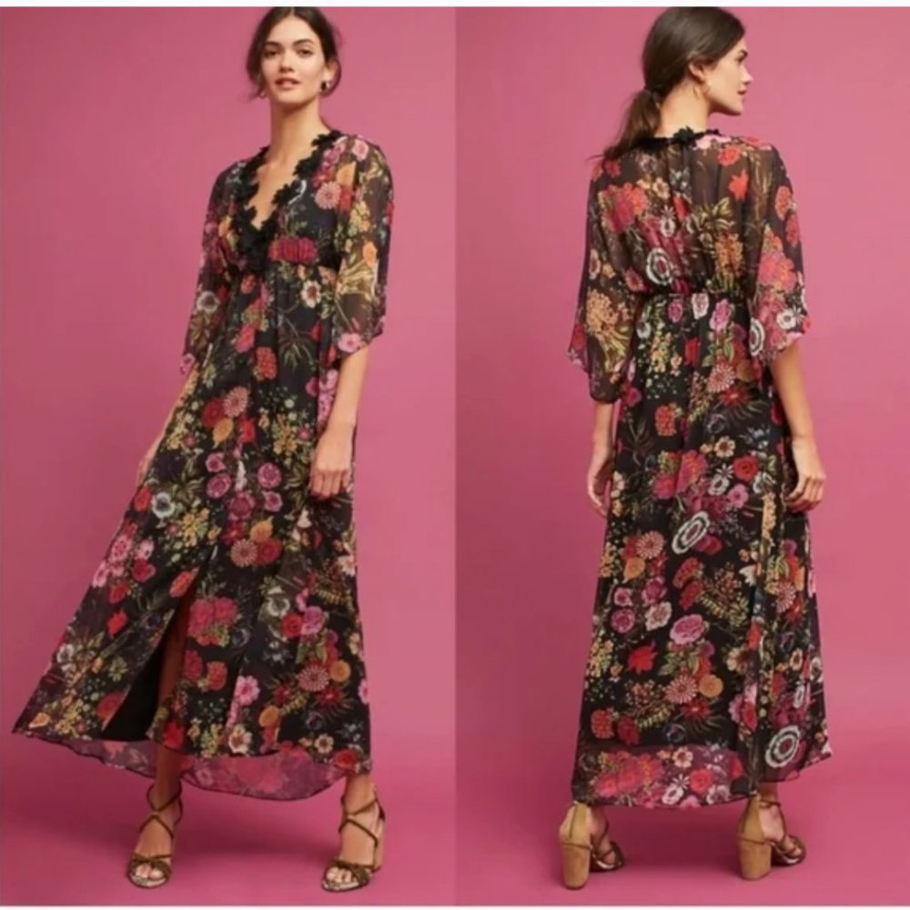 Anthropologie FARM Rio Laina Maxi Dress Small